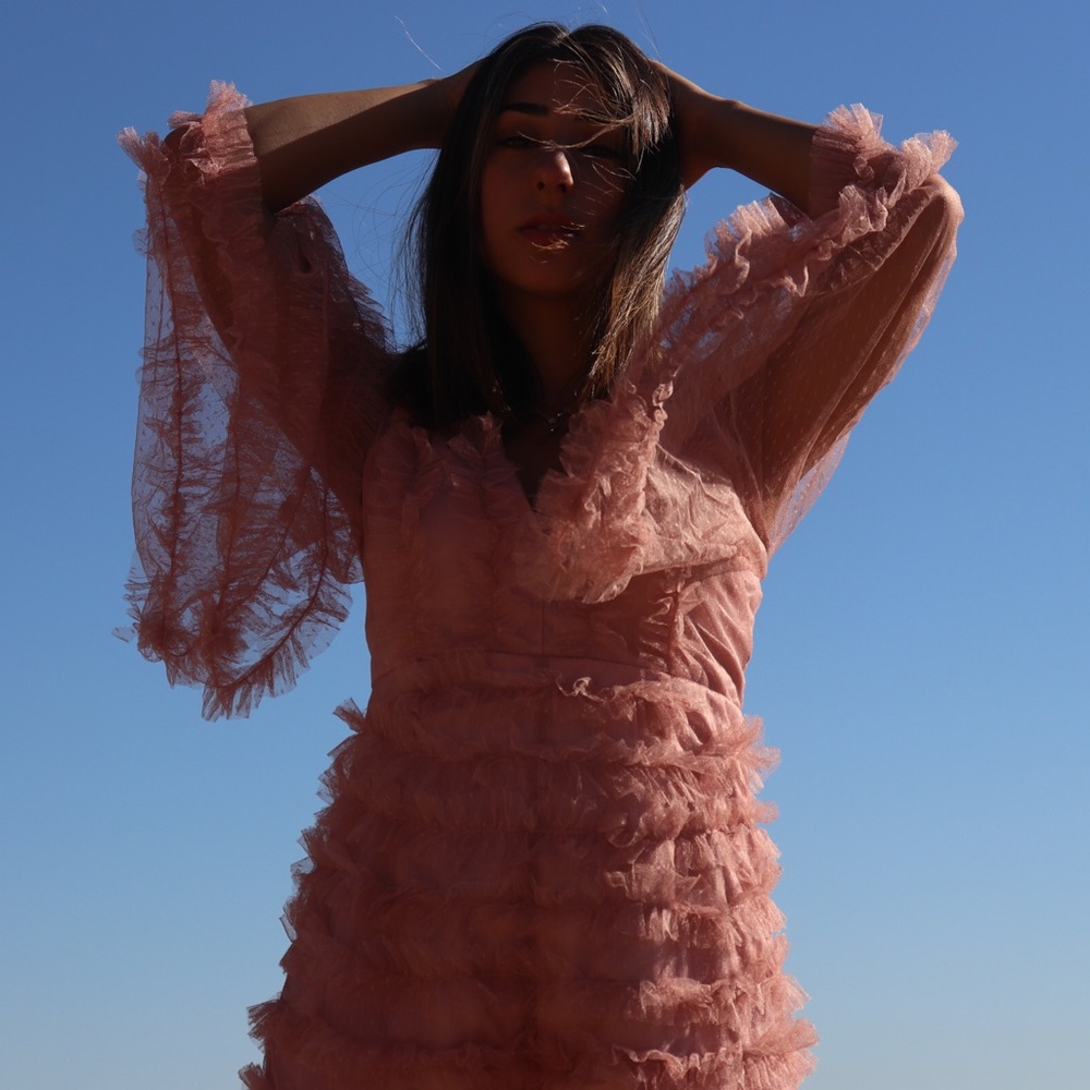 Pink Ruffle Romper - Picture 5 of 7